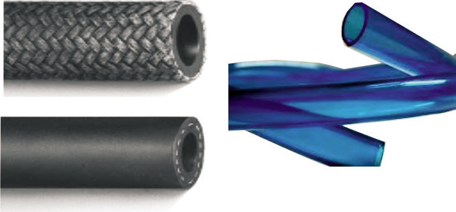 RC - RCL - RCP Rubber fuel hoses smooth, with outside textile braid and PVC
