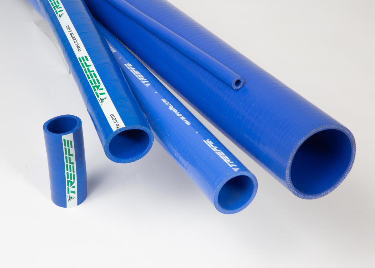 TSV-DSL Tubo dritto in silicone verde o blu  in barre