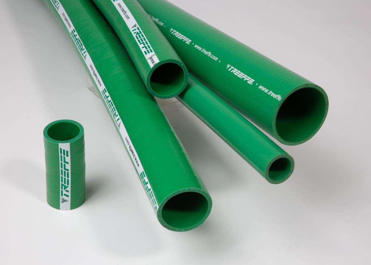 TSV-DSL Tubo dritto in silicone verde o blu  in barre